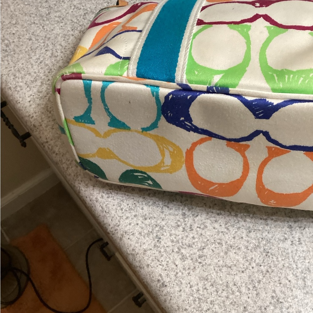 Colorful Coach Women's Tote Bag - Picture 8 of 12